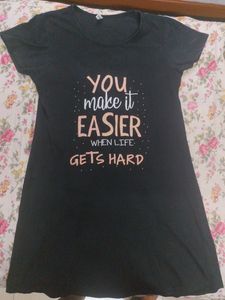 Black Colour Short Nighty