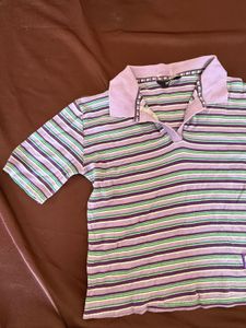 Striped Polo Top