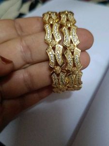 Gold Plated Cz Stone Bangle