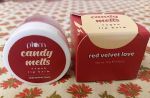 plum red velvet lip balm