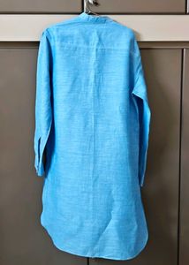 Aqua Blue Linen kurta