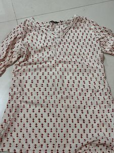 Chic Printed V-Neck Tunic Top