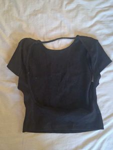 Backless Black Crop Top