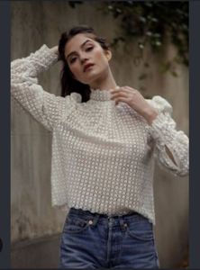 Elegant White Lace Top