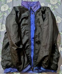 Reebok Black N Blue Rain Jacket With Hoodie 🌷