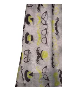 Funky Print Scarf with Tassels