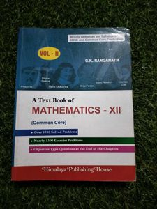 Class XII G.K RAGHUNATH Maths Vol-I &amp; II