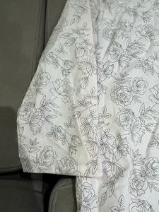 White Floral Print Kurti