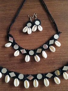 Handmade Shell &amp; Mirror Necklace Set