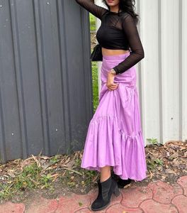 Bohemian Purple tiered skirt