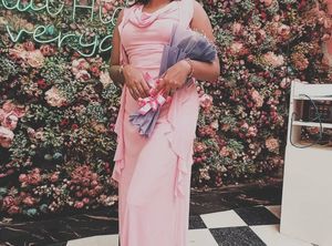 Pink Ruffle Maxi Dress