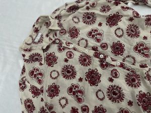 Floral Print Button-Up Shirt