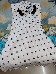 Polka Dot White Dress
