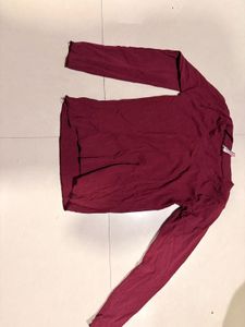 Maroon Full Sleeve Casual Top
