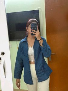 Embroidered Denim Shirt