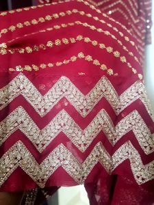 Discount Sale - Elegant Maroon Sequin Embellished