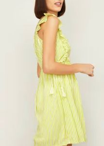 Striped Printed Sleeveless Dress