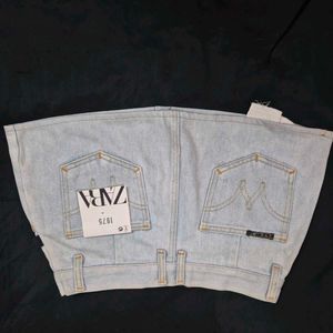 micro mini Light Wash Denim Skirt y2k