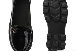 Chunky Sole Black Loafers