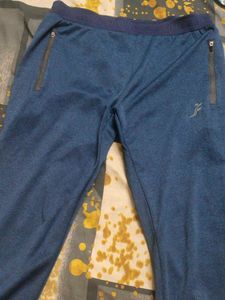 Blue Jogger Pants with Zipper Pockets