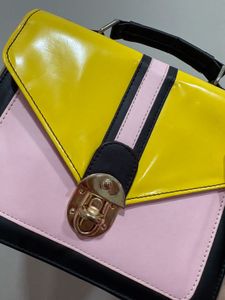 Colorblock Satchel Handbag