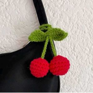 Crochet Cherry Bag Charm