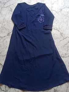 Elegant Navy Blue Kurta with Embroidery