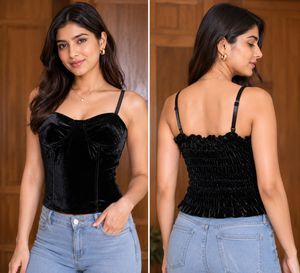Chic Velvet Corset Top