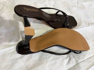 Stylish Brown Patent Heels