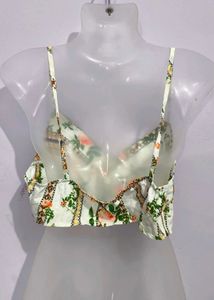 Floral Print Cropped Cami Top