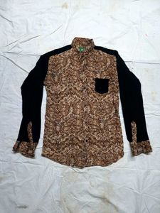 Paisley Print Button-Up Shirt