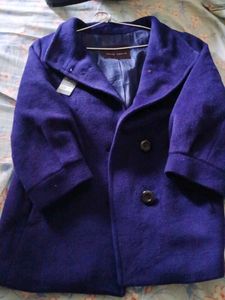 Stylish Purple Three-Quarter Sleeve Coat