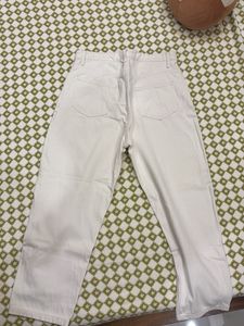 Stylish Cream Straight Leg Pants
