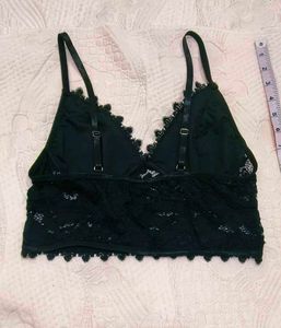 Elegant Black Lace Crop Top