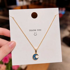 Cute Moon & Star Pendant Necklace