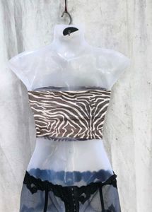 27279. Zebra Print Cut-Out Bandeau Top