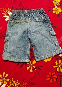 Blue Denim Cargo Shorts