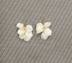 White Petal Flower Earrings