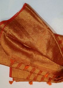 Orange Silk Sari