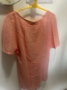 Coral Embroidered Top