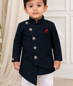Stylish Navy Blue Ethnic Jacket for Men