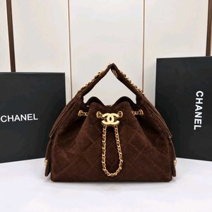 CHANEL 25 SMALL HANDBAG SUEDE CALFSKIN &amp; GOLD META