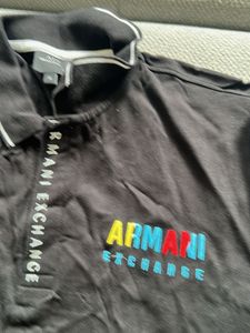 Armani Exchange Black Polo T-Shirt