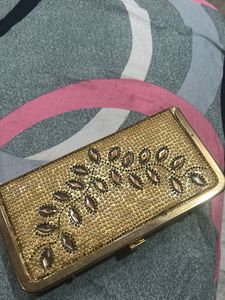 Embellished Gold Evening Clutch