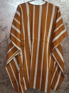 Brown Striped Kaftan Tunic