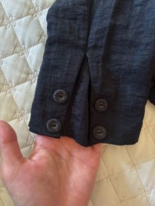 Black Ruffled Blazer Jacket