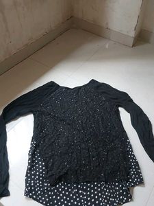 Chic Black Layered Top