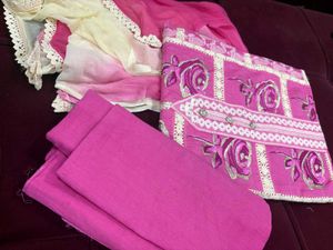 Elegant Rose Embroidered Kurta Set