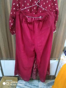 Elegant Maroon Embroidered Kurti