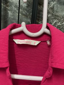 Chic Ruched V-Neck Pink Top